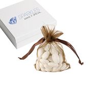 Sparkles Make It Special 25-Pack 4"x6" Brown Organza Wedding Favor Bags - Party Decoration Gift Pouches - 22 Colors
