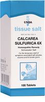 UNDA - Calcarea Sulfurica 6X - Homeopathic Remedy Helps Temporarily Relieve Skin Irritations and Tender Gums - 100 Tablets