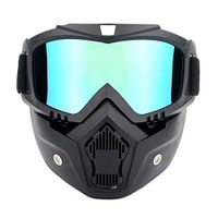 general3 Tactical Airsoft Mask, Adjustable Anti-Slip Face Mask and Goggles Set for Motorcycle,Riding,Hunting, Shooting (Blue)