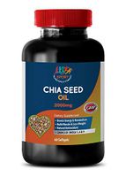 Muscle Gainer - CHIA Seed Oil 2000 MG - Source of Omega - chia Seed Oil - 1 Bottle (60 Softgels)
