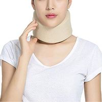 UUK Neck Cervical Collar Orthoses Sponge Soft Support Holder Retractor Relieves Pain Pressure,Beige, A Variety of Models to Choose,M