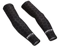 Black Arm Sleeves Stretch Cover UV Sun Protection Basketball Golf Race Size L