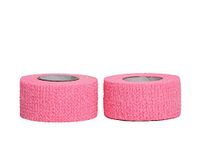 HealiT ShieldGrip™ Cohesive Bandage 1inch-Wide Self Adherent Athletic Wrap Medical Tape, Elastic Flexible Breathable First Aid Gauze Ideal for Stretch Ankle Sprains, Swelling, Sports - Pink - 2 Pack