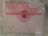 The Ana Grace Collection Soft Pink/cream Butterfly 8 Note Cards W/envelopes (4"x5")