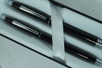 Cross Century Classic Writer's Companion Black Lacquer Gel Ink with threaded cap Rollerball pen and 0.7MM Pencil gift set