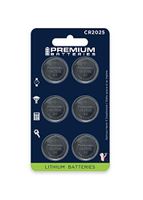 Premium Batteries Panasonic CR2025 3V Coin Cell Batteries Child-Safe (6 Pack)