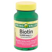 Spring Valley - Biotin 5000 mcg, Super Potency, 120 Softgels