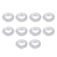 guohanfsh 5/10Pcs Massage Acupuncture Finger Rings Health Care Acupressure Hand Massager Body Pain Relief Silver-10 Pcs *
