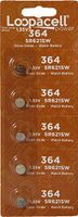 Loopacell 364 (SR621SW) 1.55V Silver Oxide Watch Battery (5 Batteries)