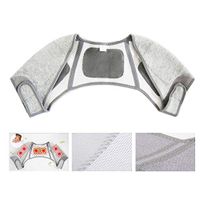 HZYWL Double Shoulder Support, Injury Protector Wrap Shoulder Brace,Plus Heat Warm Shoulder Pads,for Dislocated AC Joint, Tear Pain,Plush,S