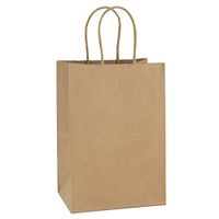 BagDream Kraft Paper Bags 25Pcs 5.25x3.75x8 Inches Small Paper Gift Bags with Handles Party Bags Shopping Bags Kraft Bags Brown Paper Bags Bulk