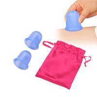 2pcs/set Silicone Cupping Cup, Suction Body Massage Cup Anti Cellulite for Reducing Muscle & Joint Pain, Shoulder & Back Pain, Knee Pain, and for Injury Recovery(Blue)