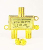 New Coaxial Coax Cable 2 Way Splitter RG59 F TV 75-Ohm UHF/VHF/FM Female