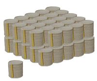GT USA Organic Elastic Bandage Wrap (2" Wide, 50 Pack) | Hook & Loop Fasteners at Both Ends | Latex Free | Hypoallergenic Compression Roll for Sprains & Injuries