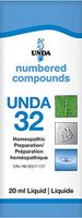 UNDA - UNDA 32 Numbered Compounds - Homeopathic Preparation - 0.7 fl. oz.