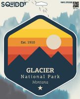Squiddy Glacier National Park Montana - Vinyl Sticker for Car, Laptop, Notebook (5" Tall)