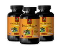 Immunity Vitamins for Adults - Immune Support Complex 1550 MG - grapeseed Extract Capsules - 3 Bottles 180 Capsules