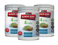 Immunity Booster Organic - Alfalfa Juice Powder - Organic Dietary Supplement - Alfalfa Organic Bulk - 3 Cans 24 OZ (150 Servings)