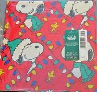 Hallmark Vintage Peanuts Snoopy Pkg CHRISTMAS Gift Wrap and Bows