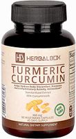 HerbalBox Turmeric Curcumin Anti-Inflammatory Natural Dietary Supplement, Anti-Oxidant, Premium Pain Relief and Joint Support with 95% Standardized Curcuminoids, 90 Capsules