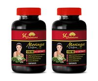 Natural Weight Loss Pills for Men - Moringa OLEIFERA Extract - Moringa Extract Capsule - 2 Bottle 120 Capsules