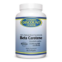 Vitamin Discount Center Beta Carotene 25000 IU, 90 Softgels