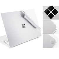 XSKN 2 in 1 Anti-scratch Full Body Skins Ultra Thin Removable Bubble Free Decal Laptop Sticker for Microsoft Surface Laptop (2017+) Upper and Bottom Cover (Metallic Silver)