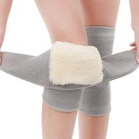 GESDY Unisex Wool Fleece Knee Warmer Winter Thermal Leg Warmers Sleeve Knee Protector Outdoor Knee Pads