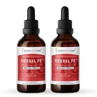 Secrets Of The Tribe - Herbal Fe, Herbal Supplement Blend Drops Alcohol-Free Liquid Extract. Iron Rich Formula (2x4 Fl Oz)