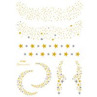 UOKNICE Halloween Christmas Face Gold foil Gold Foil Sticker Tattoo Stickers