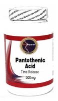 Pantothenic Acid Time Release 500mg 200 Capsules # BioPower Nutrition