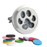 7Morning Aromatherapy Car Essential Oil Diffuser Vent Clip Stainless Steel Air Freshener Dog Paw Locket