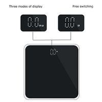 Lucoo Digital Scale,Digital Electronic Body Weight Scale Bathroom Scale Steel Protective Glass Pure Color 400 Pound (Black)