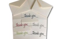 Assorted Script Thank You Note Cards & Envelopes - 25 cards and envelopes- Great for Weddings, Greeting Cards, Baby Showers, Kids, Business, Personal Cards, and More (Ivory)