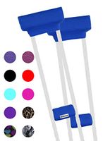 Crutcheze Premium USA Made Crutch Pad and Hand Grip Covers | Comfortable Underarm Padding Washable Breathable Moisture Wicking Anti-Bacterial Orthopedic Products Accessories (Blue)