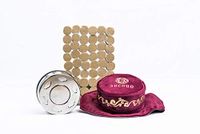 AHCHOO Mugwort Moxibustion Starter Pack — Waist Belt * 2 + 54 Moxa Sticks + 2 Moxa Boxes (5 Items) (Red)
