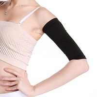 ULTNICE Compression Slimming Arm Sleeves Improve Shaper Sleeve Arms Slimmer for Sport Fitness (Black)