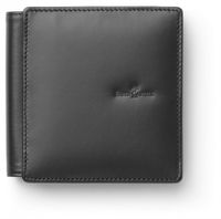 Blocketui, classic, black matte, 4,7x4,7in lether for Gentleman with block and pen