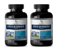 Liver Cleanse and Detox - Liver DETOXIFIER Complex 825MG - Extra Strength Formula - Milk Thistle and Artichoke Leaf - 2 Bottles 120 Capsules