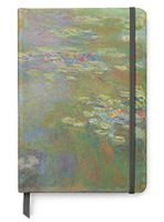 Claude Monet Art UV Printed on PU Leather A5 Journal Notebook - Lined Pages