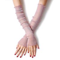 Happinter Women Girls Ultra-Thin Sheer Glitter Lace Gloves, Arm Sleeves For Summer UV Protection Driving Protectors