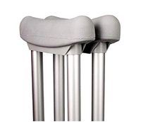 Underarm Crutch Pad，Replacement Medical Cane Cushion Tops, Comfort Foam Slip on Top Grip Support, 2 Pack, Gray