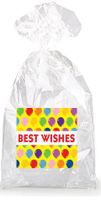 Best Wishes Balloon Party Favor Bags with Ties - 12pack