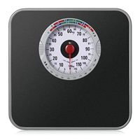 Professional Analog Mechanical Dial Scale for Weight Loss Exercise, Non-Slip Portable Pointer Weight Scale, Easy to Read Measurements, Black