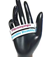 Fibromyalgia and Invisible Disability Awareness Bracelets 2 Pack - Adult Size Silicone Wristbands Chronically Ill Medical Alert