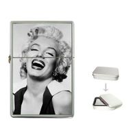 New Product MARILYN MONROE THE LAUGHING LADY Flip Top Cigarette Lighter + free Case Box