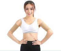 Black/Skin Arm Tattoo Cover Up Sleeves Elbow Brace Bands Fat Burning UV Protection 1 Pair (Skin, L)