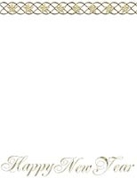 Happy New Year Stationery Printer Paper 26 Sheets