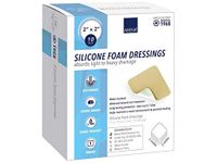 Abena Silicone Foam Dressing 2 X 2 Inch Square Without Border Sterile Box of 10