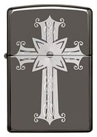 Personalized Black Ice Cross ZIPPO Lighter - Free Engraving (29515)
